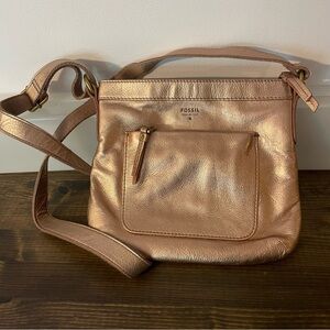 Fossil Crossbody pink rose gold